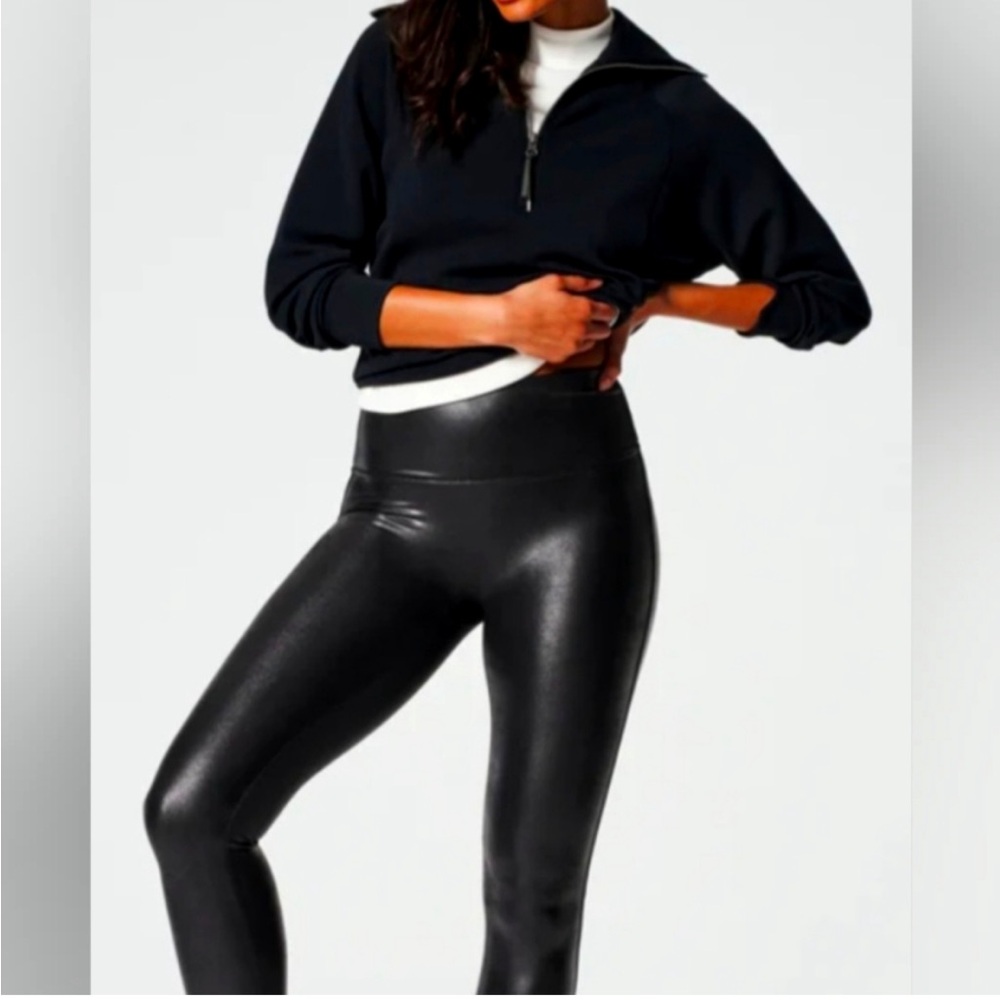 Ladies Spanx Faux Leather Leggings Shiny Going Out High Waisted
Lounging LARGE